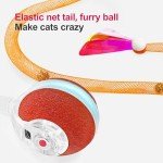 Jkanti Interactive Cat Toys for Indoor Cats,The 3rd Generation Agile Moving Cat Ball with Elastic Mesh Tail,Automatic Cat/Kitten Toys for Bored Indoor Adult Cats,Motion Activated