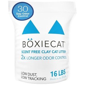 Boxie® Unscented 30 Day Natural Odor Control Cat Litter, 16lb Clumping Clay Kitty Litter