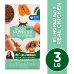 Nutrish Rachael Ray Indoor Complete Premium Natural Dry Cat Food, Chicken with Lentils & Salmon Recipe, 3 Pounds
