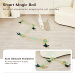 Potaroma Interactive Cat Toys, Fast Rolling Ball in Play Mat, Automatic Motion Activated Moving Ball Hide and Seek Game for Indoor Exercise Kicker, 28 Inch Play Mat