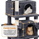 Yaheetech Cat Tree, 67in Cat Tower for Indoor Cats, Multi-Level Cat Condos with 3 Removable Cat Teaser Sticks, Activity Center Furniture Climbing Tower w/Scratching Posts, Hammock, Basket