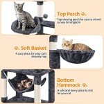 Yaheetech Cat Tree, 67in Cat Tower for Indoor Cats, Multi-Level Cat Condos with 3 Removable Cat Teaser Sticks, Activity Center Furniture Climbing Tower w/Scratching Posts, Hammock, Basket