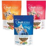 Fruitables Cat Treats | Crunchy Cat Treats | Healthy Low Calorie Cat Treats Packed with Protein | Free of Wheat, Corn and Soy | 2.5 oz (Pack of 3)
