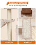 FISH&NAP Cute Cat Tree Kitten Cat Tower for Indoor Cat Condo Sisal Scratching Posts with Jump Platform Cat Furniture Activity Center Play House Beige