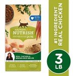 Rachael Ray Nutrish Premium Natural Dry Cat Food with Added Vitamins, Minerals & Other Nutrients, Real Chicken & Brown Rice Recipe, 3 Pound Bag