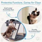 Yaheetech Cat Tree Cat Tower, 40-Inch Cat Condo with Oversized Soft Platform, Scratching Board, Basket and Hammock, Cat Furniture for Kittens Cats Pets, Dark Gray