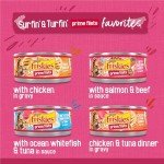 Purina Friskies Gravy Wet Cat Food Variety Pack, Surfin’ and Turfin’ Prime Filets Favorites - (Pack of 40) 5.5 oz. Cans