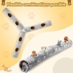 BETOPET Cat Tunnel - 10‘’ Large Collapsible Cat Tunnels for Indoor Cats, Kittens, Rabbits, Ferret - Paw Print