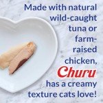 INABA Churu Cat Treats, Lickable Purée Treat/Topper with Vitamin E, 5 Tuna Recipe, 5 Tuna with Salmon Recipe