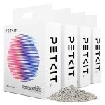 PETKIT Mixed Cat Litter Fast Clumping,Flushable,Ultra Absorbent, 100% Natural Ingredients Litter,Water Dissolvable,Really Dust-Free,Low Tracking Bentonite Tofu Litter ( 7.9 lb×4 Bags)