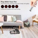 Waputne Cat Toys, Cat Toy Red Pointer for Indoor, Rechargeable, 5 Adjustable Patterns, 3 Modes Training Chaser Pet Toy Pointer, Interactive Pet Cat/Dog Toy for Cats Fun Playing Exercise