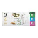 Purina Fancy Feast Gourmet Wet Cat Food Variety Pack, Petites Gravy Collection, break-apart tubs, 48 servings - 2.8 Ounce (Pack of 48)