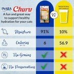 INABA Churu Cat Treats, Grain-Free, Lickable, Squeezable Creamy Purée Cat Treat/Topper with Vitamin E & Taurine, 0.5 Ounces Each, 40 Tubes, Tuna & Seafood Variety Box