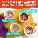 Meow Mix Tenders in Sauce Wet Cat Food, Salmon & Crab, 2.75 Ounce Cup (Pack of 12)
