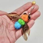 miwoowim 6 PCS Insect Bees,Feather Cat Toys, Cat Wand Toy Refill,Cat Toy Wand Replacement Attachments,Cat Toys Feather Refills,Insect Interactive Cat Teaser Wand Feathers