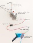 FEELNEEDY Interactive Cat Toys LED Light Hanging Cat Toys for Indoor Cats, Cat Wand Toy Cat Feather Toy, Feather & Mouse Cat Toys for Bored Adult Cats Kitten Exercise, White