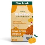 Made by Nacho Bone Broth Infused Dry Cat Kibble - Cage-Free Chicken & Pumpkin Recipe - Premium Grain-Friendly Cat Food 2lb Bag, Limited Ingredients