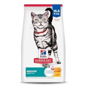 Hill's Science Diet Indoor, Adult 1-6, Easy Litter Box Cleanup, Dry Cat Food, Chicken Recipe, 15.5 lb Bag