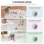 Lanfee Interactive Cat Toys for Indoor Cats, Automatic Motion Activated Moving Ball Hide and Seek Game for Indoor Exercise Kicker with 28 Inch Play Mat