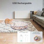 Lanfee Interactive Cat Toys for Indoor Cats, Automatic Motion Activated Moving Ball Hide and Seek Game for Indoor Exercise Kicker with 28 Inch Play Mat