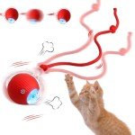Interactive Cat Toy Ball,2025 Upgraded Cat Toys for Indoor Cats,Automatic Cat Toy,Speedy Tail Cat Toy,Consume Companion for Kitten Toy,Adult Cat Toy for Fun Time