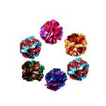 SunGrow 6 Pack Crinkle Balls for Cats, Shiny and Stress Buster Crinkler, Suitable for Multiple Cats' Play, Ideal for Kittens and Grown-up Cats