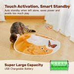 Potaroma Cat Toys Chargeable, 3in1 Hide and Seek for Kittens, Automatic Interactive Play, Fluttering Butterfly, Moving Feather Wand, Indoor Kitty Exercise 22.8 Inches Cover for All Breeds