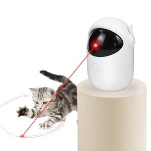 Simxihong Automatic Cat Laser Toy Interactive 3 Speed Modes with Timer Rechargeable 3 Adjustable Circling ranges Cat Toys for Indoor Cats/Kitten/Dogs
