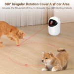 Simxihong Automatic Cat Laser Toy Interactive 3 Speed Modes with Timer Rechargeable 3 Adjustable Circling ranges Cat Toys for Indoor Cats/Kitten/Dogs
