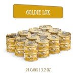 Weruva Cats in The Kitchen, Goldie Lox with Chicken & Salmon Au Jus Cat Food, 3.2oz Can (Pack of 24)