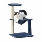 Vibrant Life 3-Level Cat Tower with Hammock and Sisal Post,26.7inch,Blue