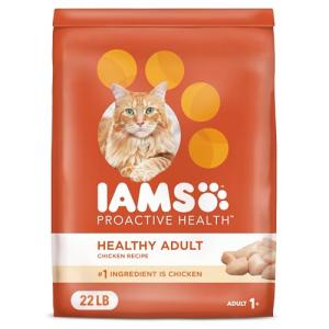 IAMS Proactive Health Healthy Adult Dry Cat Food with Chicken, 22 lb. Bag