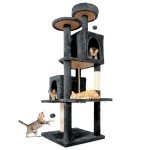 Large Multi-Level Cat Tree Tower with Cave
