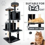 Large Multi-Level Cat Tree Tower with Cave
