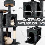 Large Multi-Level Cat Tree Tower with Cave