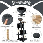 Large Multi-Level Cat Tree Tower with Cave