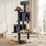 Large Multi-Level Cat Tree Tower with Cave