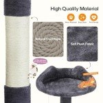 54-Inch Plush Cat Tree with Scratching Post