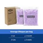 PetSafe ScoopFree Premium Crystal Cat Litter (Two 4.3 Lb Bags of Litter - 8.6 Lb Total) Kitten Litter Quickly Absorbs Urine, Dries Solid Waste, Eliminates Odors 5 Times Faster, Lavender Scent