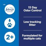 Fresh Step Clean Paws Cat Litter With Febreze Freshness, Advanced Multi-Cat Low-Tracking Clumping Litter With Guaranteed Odor Control, 37 lbs. (2 x 18.5 lb. Box)