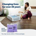 PetSafe ScoopFree Premium Crystal Cat Litter (Two 4.3 Lb Bags of Litter - 8.6 Lb Total) Kitten Litter Quickly Absorbs Urine, Dries Solid Waste, Eliminates Odors 5 Times Faster, Lavender Scent