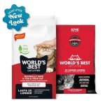WORLD'S BEST CAT LITTER Multiple Cat Unscented, 15-Pounds - Natural Ingredients, Quick Clumping, Flushable, 99% Dust Free & Made in USA - Long-Lasting Odor Control & Easy Scooping