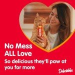 Delectables Squeeze Up Creamy Squeezable Puree, Lickable Wet Cat Treats, Grain Free, No Added Fillers, No By-Products, No Added Preservatives, 0.5 Ounces Tube Chicken Flavor, 32 Tubes Total
