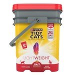 Purina Tidy Cats LightWeight, Low Dust, Clumping Cat Litter Odor Control 24/7 Performance Multi Cat Litter - 17 Pound (Pack of 1)