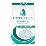 Litter Pearls Crystal Cat Litter with Odorbond- Superior Odor Control, Soft-On-Paws, Low Dust, 7lb, Micro Fresh, White, Clear and Blue Crystals