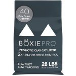 Boxie® Probiotic 40 Day Natural Odor Control Cat Litter, 28lb Clumping Clay Kitty Litter