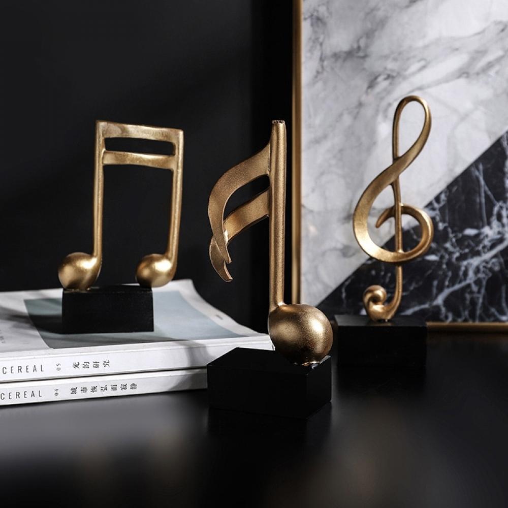 Golden Musical Figurine for Home Decor Accents