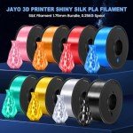 Silk PLA Filament Bundle 1.75mm, 8 Colors