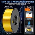 Silk PLA Filament Bundle 1.75mm, 8 Colors