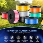 Silk PLA Filament Bundle 1.75mm, 8 Colors